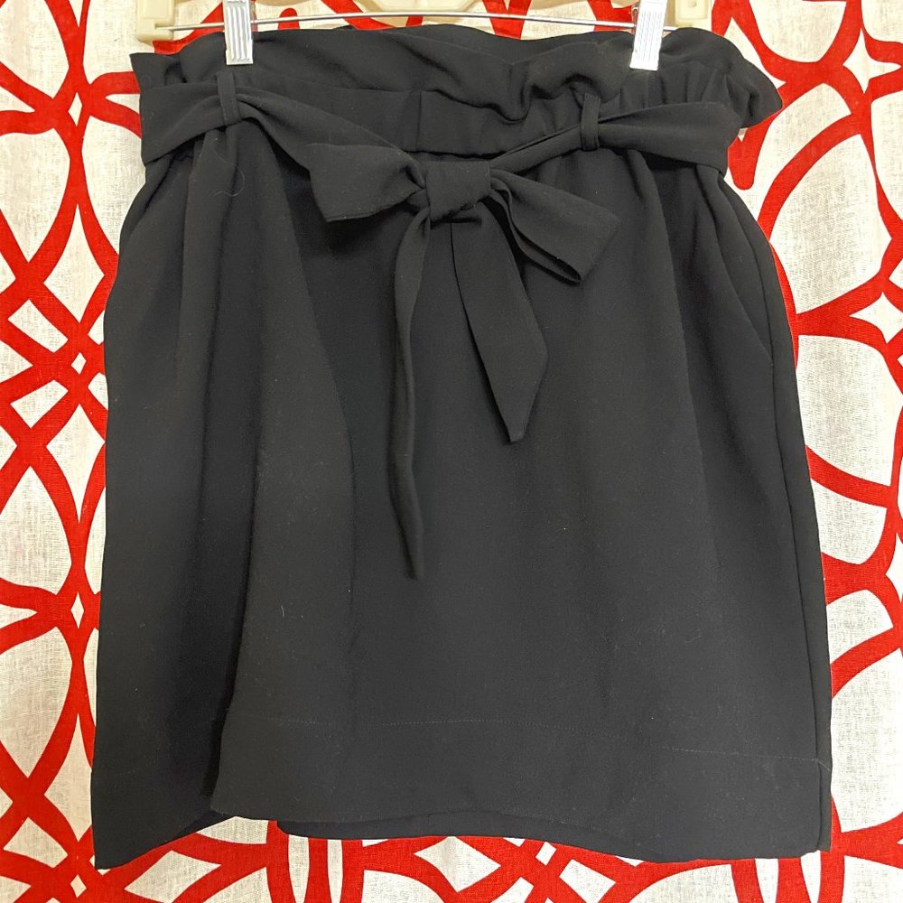 NEW WITH TAGS Express Mini Pencil Skirt with Ruffles and Tie